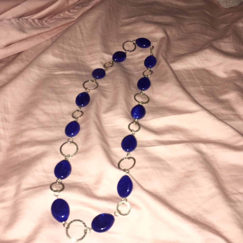 12 inch royal blue necklace